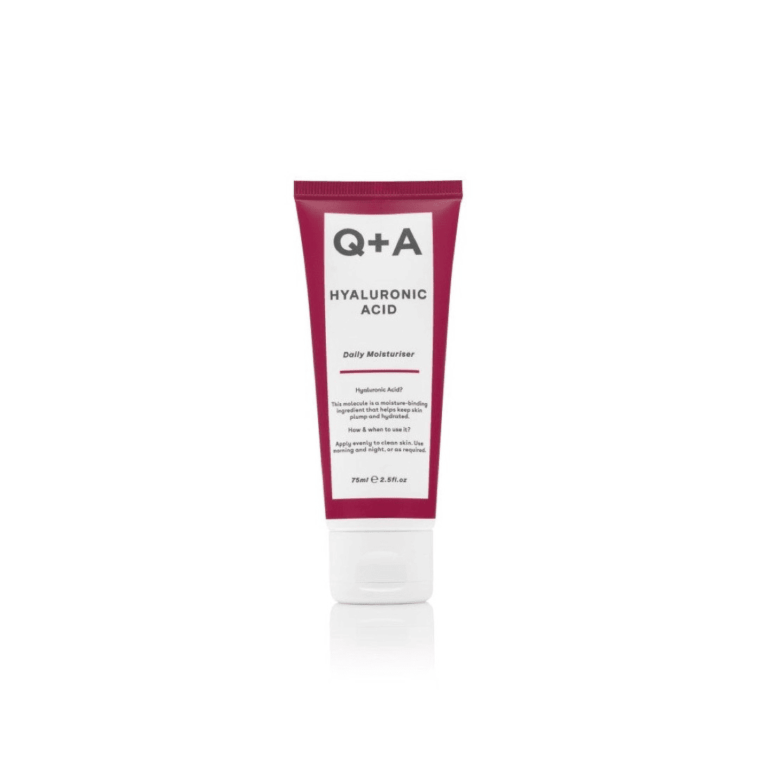 Q+A, Hyaluronic Acid Daily Moisturiser Intensyviai drėkinantis veido kremas, 75ml