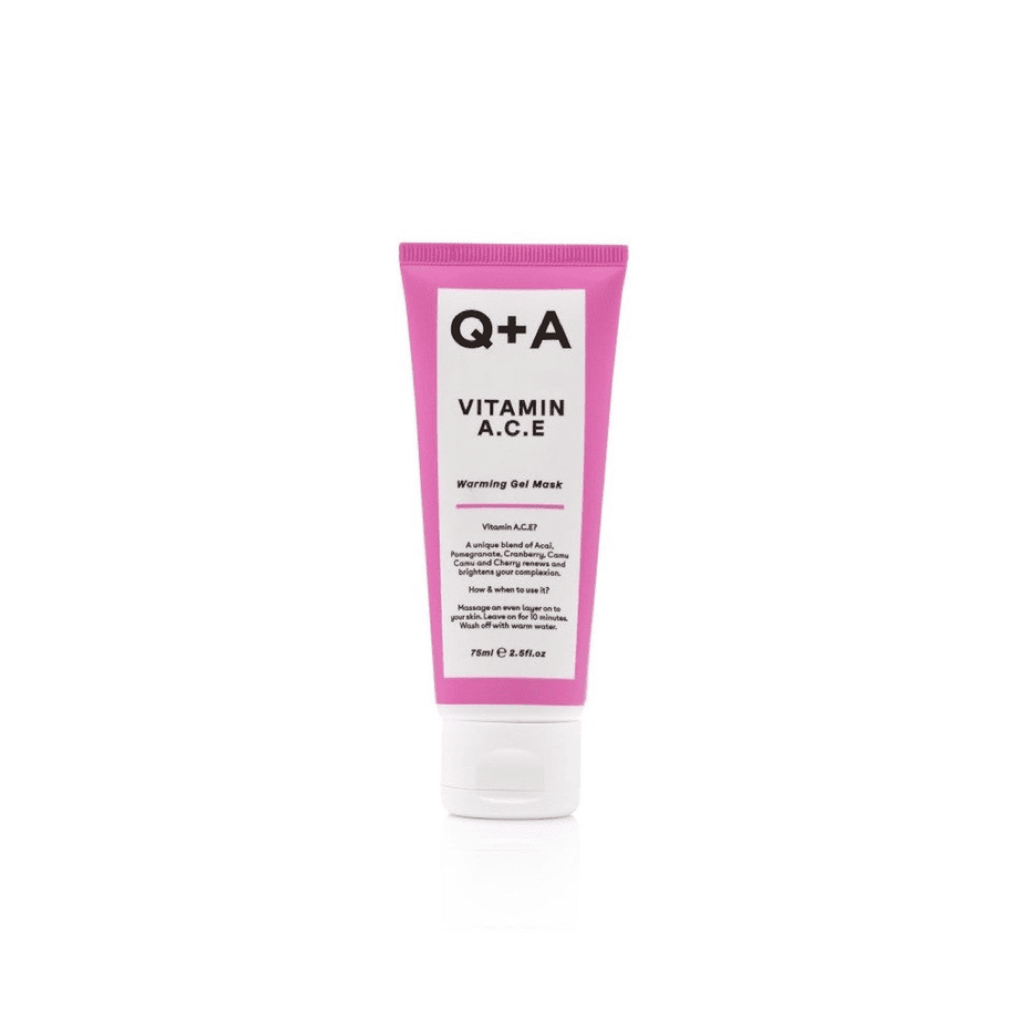 Q+A, Vitamin A.C.E Warming Gel Mask Gelinė gaivinamoji veido kaukė, 75ml