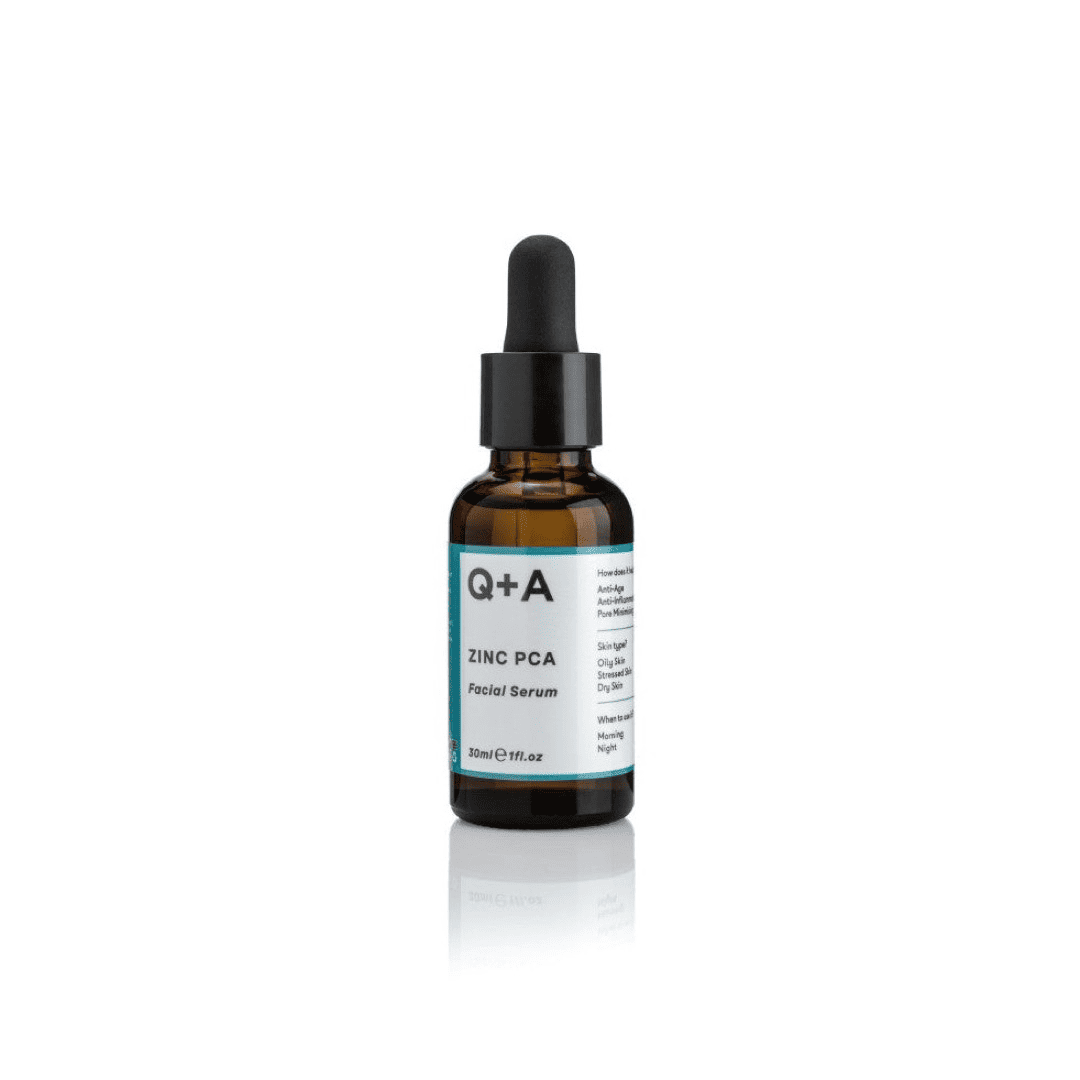 Q+A, Zinc PCA Facial Serum Veido serumas, 30ml
