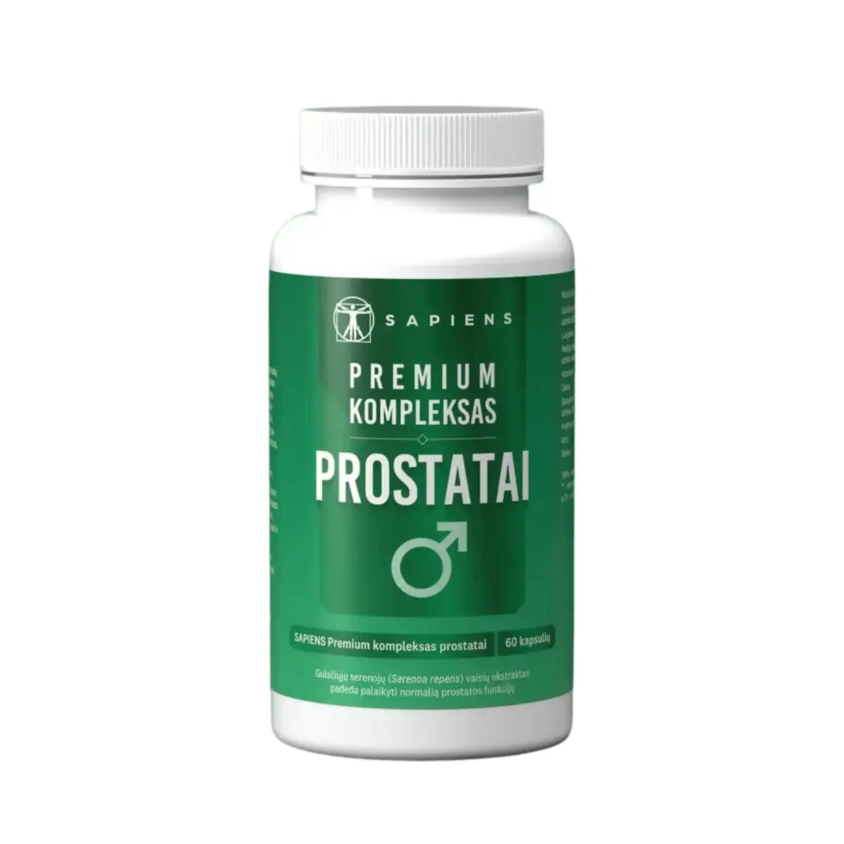 SAPIENS, premium kompleksas prostatai, 60 kapsulių