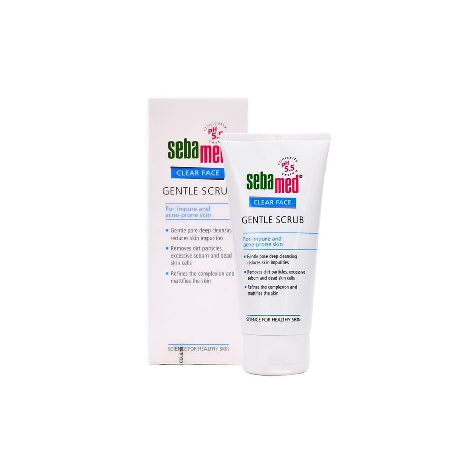 SEBAMED CLEAR FACE švelnus veido šveitiklis riebiai odai, 150 ml