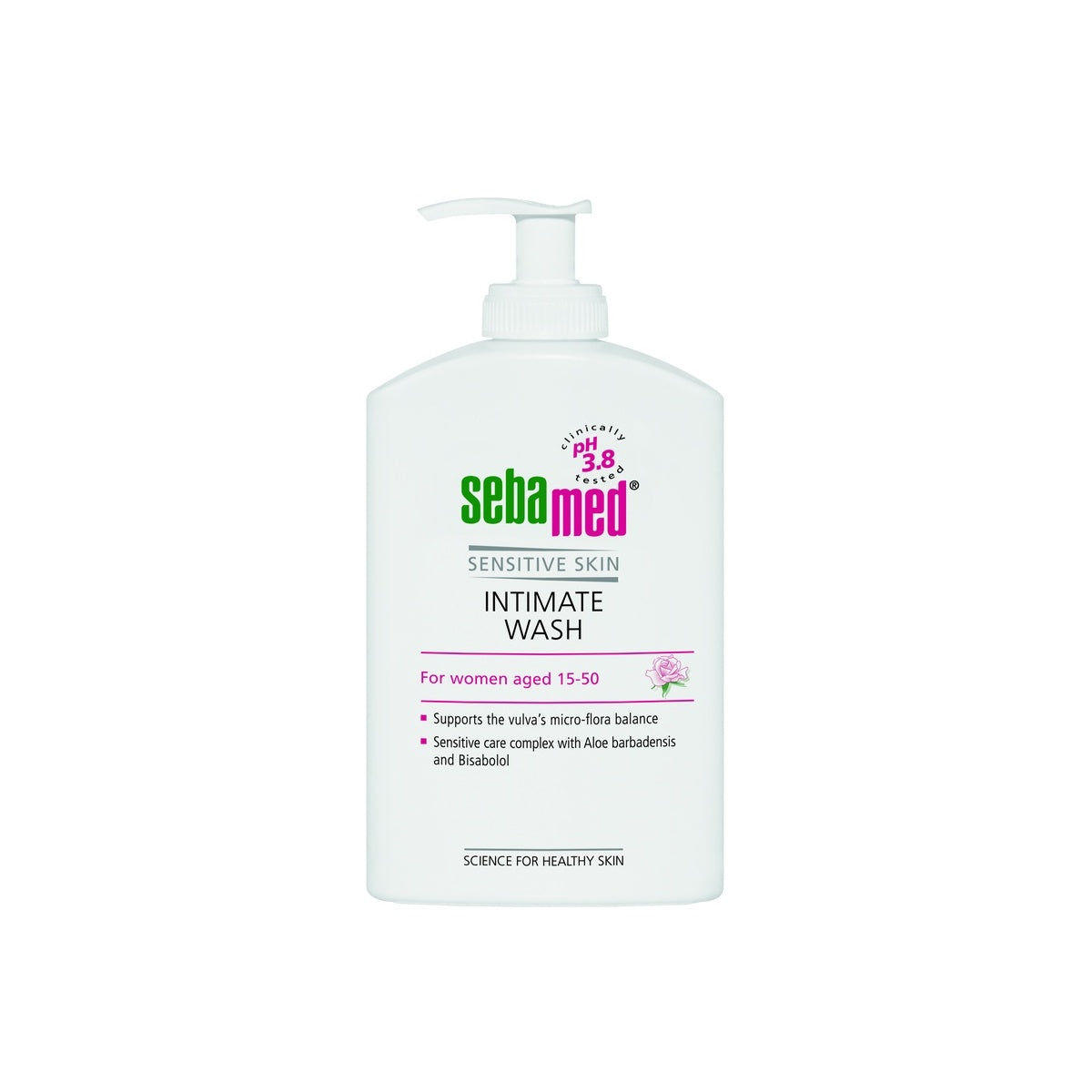 SEBAMED intymios higienos prausikis pH 3,8, su pompa, 400 ml