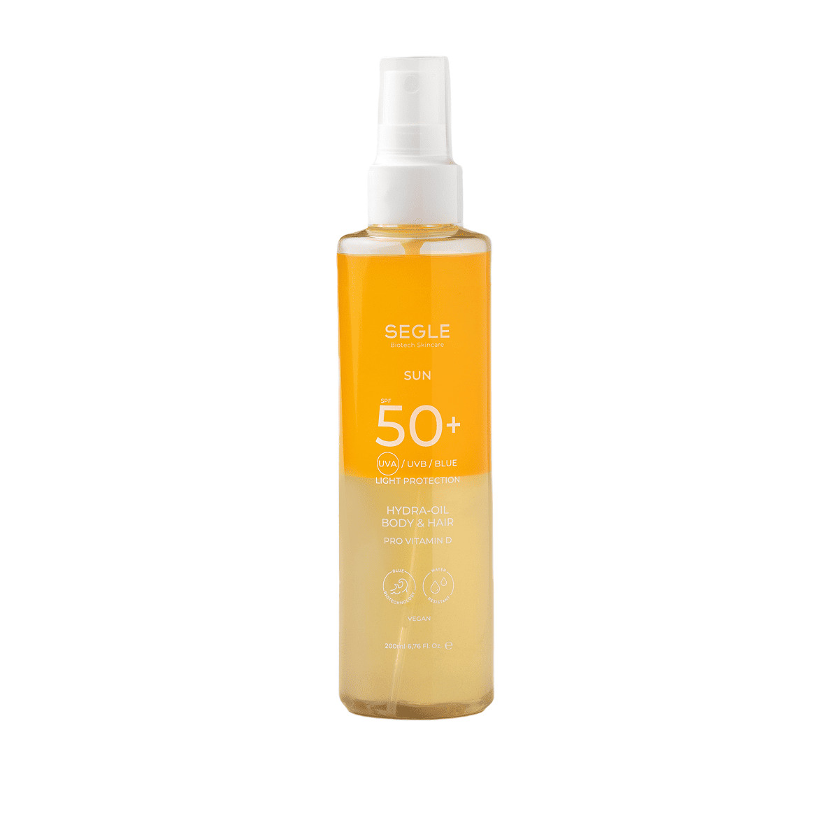 SEGLE apsaugos nuo saulės purškiklis kūnui ir plaukams SPF50+, 200 ml
