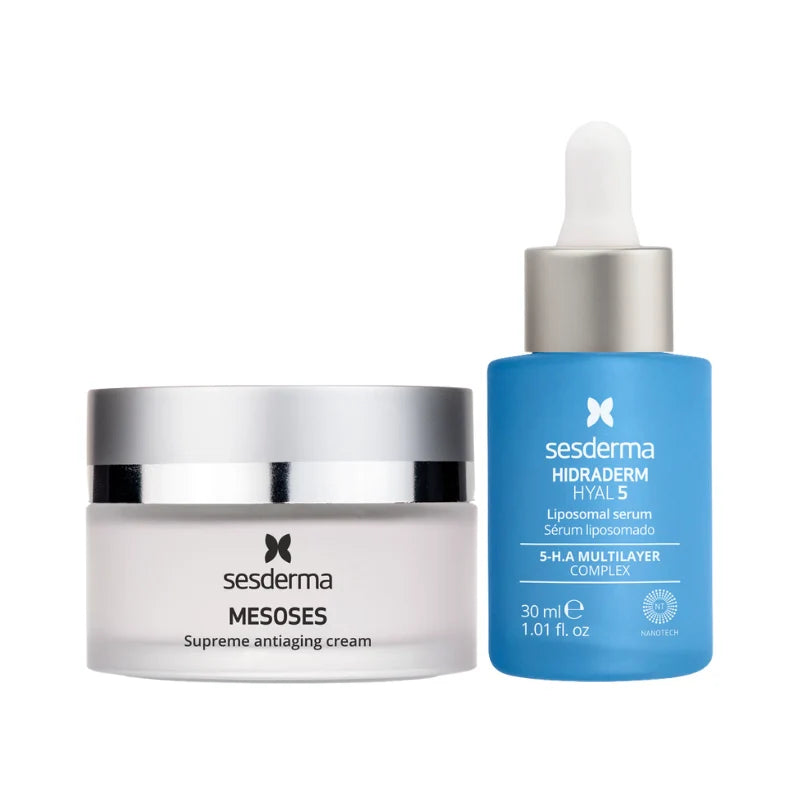 SESDERMA PROMO REVITALIZING rinkinys(MESOSES SUPREME anti-aging veido kremas, 50 ml +  HIDRADERM HYAL 5 liposominis veido serumas, 30 ml)
