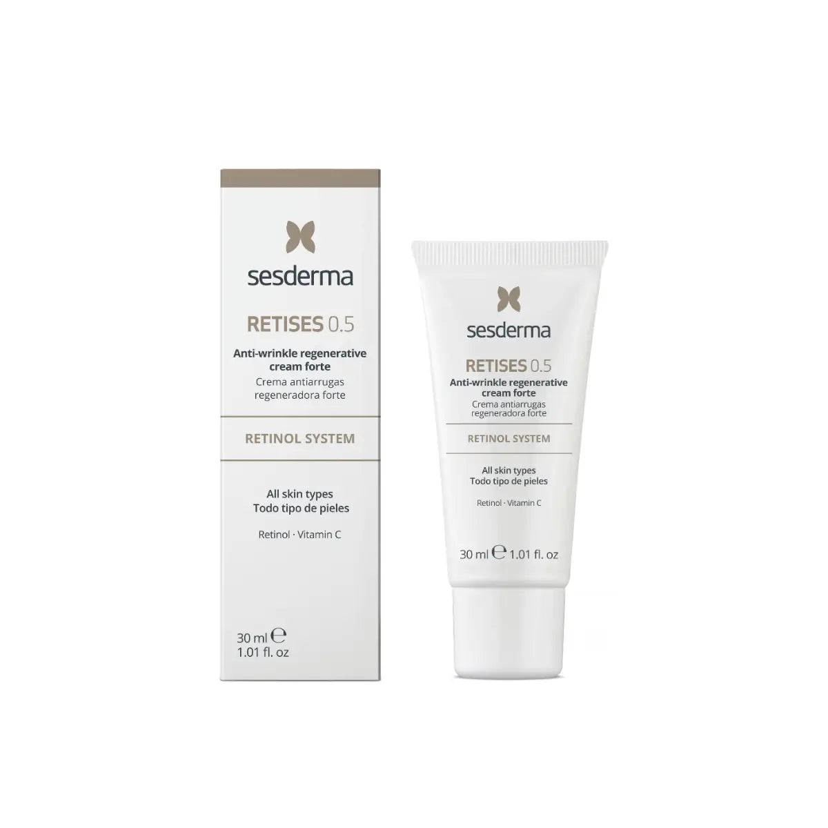 SESDERMA, retises 0,5% veido kremas su retinoliu ir vitaminu c, 30 ml