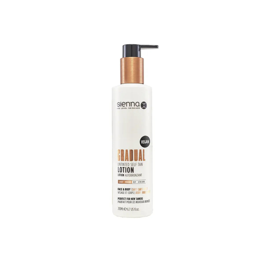 SIENNA X savaiminio įdegio losjonas GRADUAL UNTINTED LOTION, 200ml