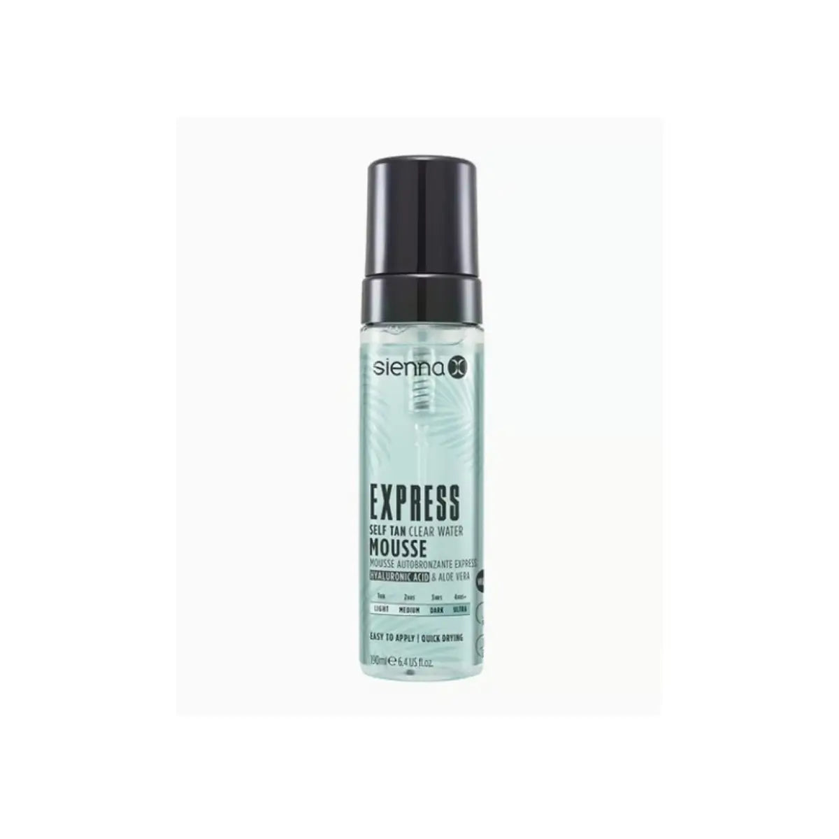 SIENNA X skaidrios savaiminio įdegio putos EXPRESS TAN WATER MOUSSE, 190ml