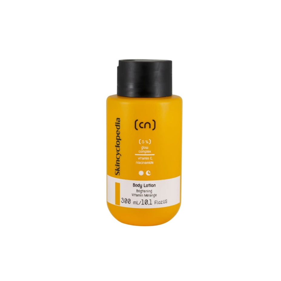 Skincyclopedia kūno losjonas su 5% švytėjimo kompleksu, vit. C, niacinamudo ir vit. E, 300ml
