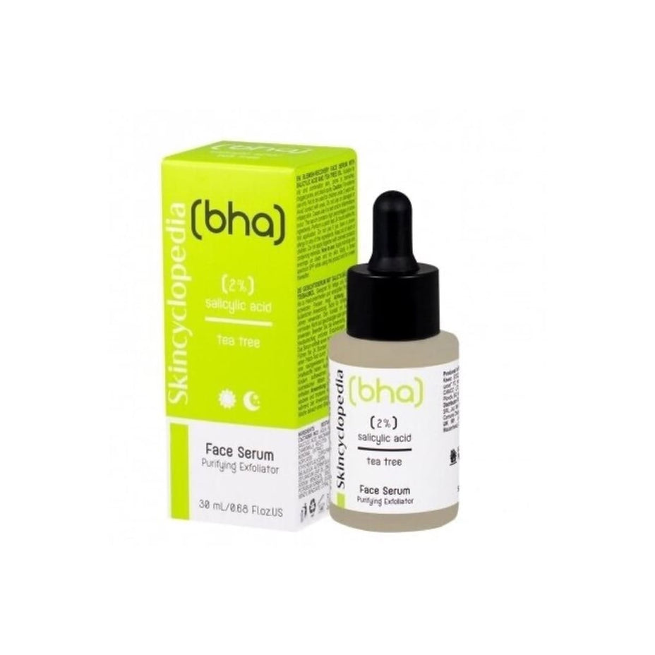 Skincyclopedia veido serumas riebiai odai su 2% Salicilio rūgštimi ir arbatmedžių aliejumi, 30ml