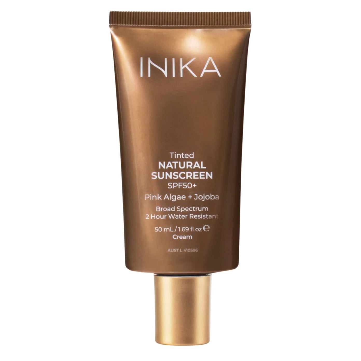 INIKA ORGANIC, natūralus apsauginis veido kremas nuo saulės su spalva spf50+, 50 ml