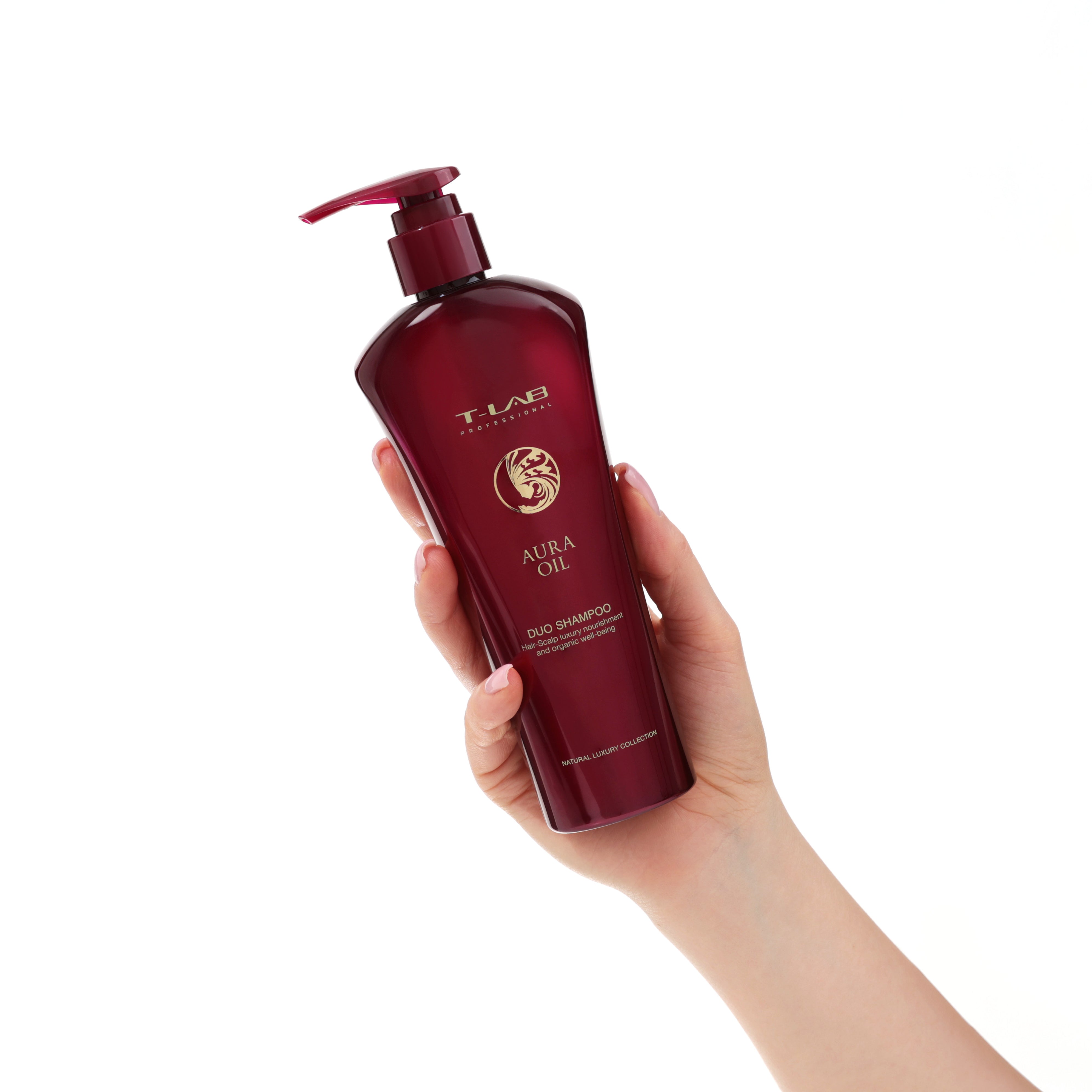 T-LAB Professional Aura Oil Duo Shampoo Šampūnas prabangiam plaukų švelnumui ir natūraliam grožiui