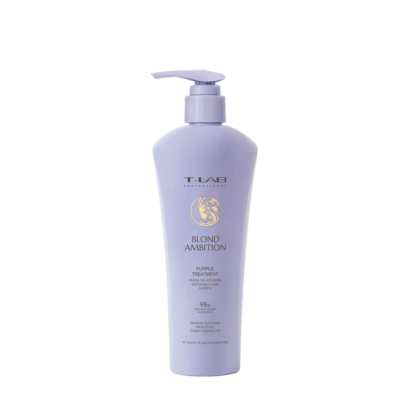 T-LAB Professional Blond Ambition Purple Treatment Purpurinė kaukė šviesintiems plaukams