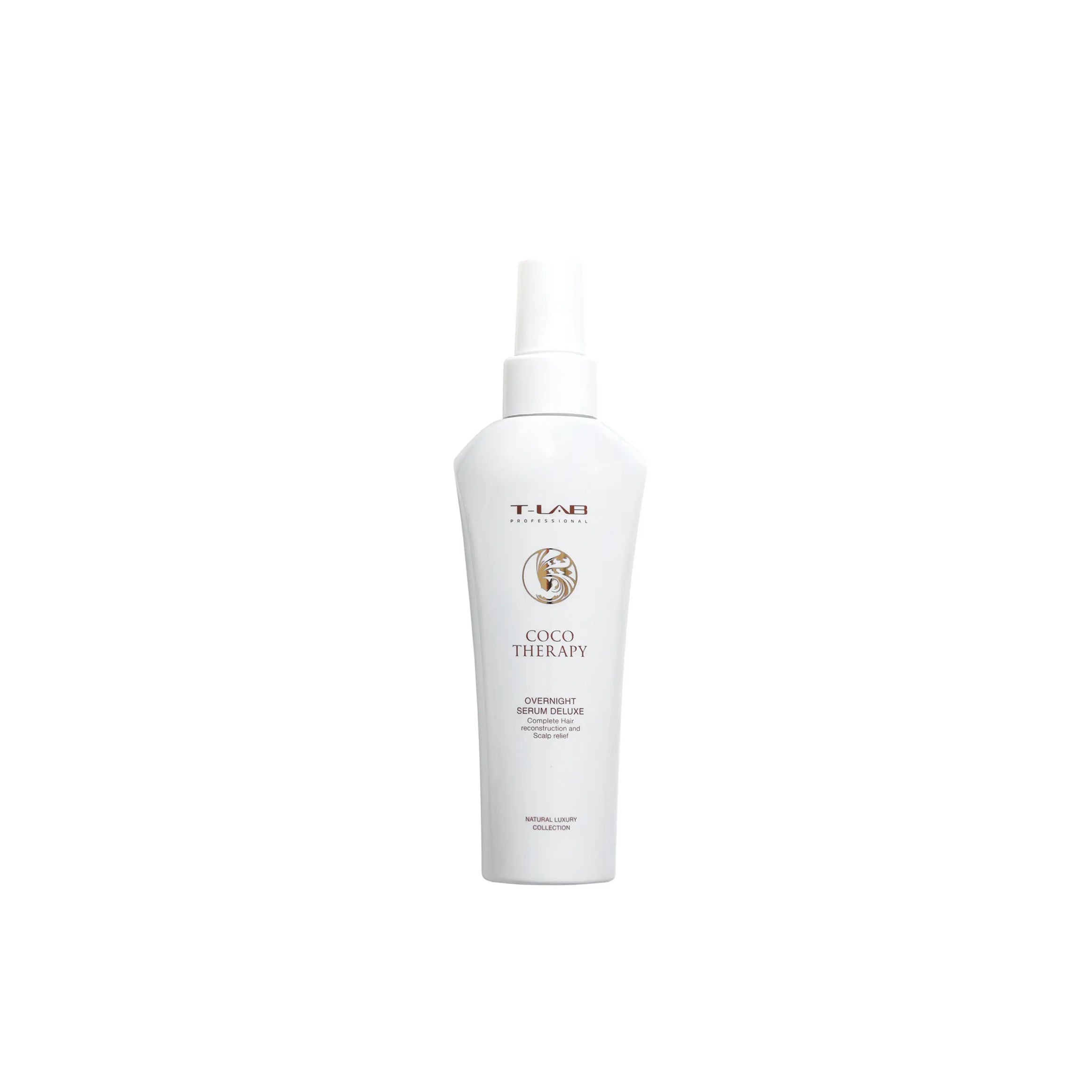 T-LAB Professional Coco Therapy Overnight serum deluxe Sausų ir pažeistų plaukų naktinis serumas 150ml