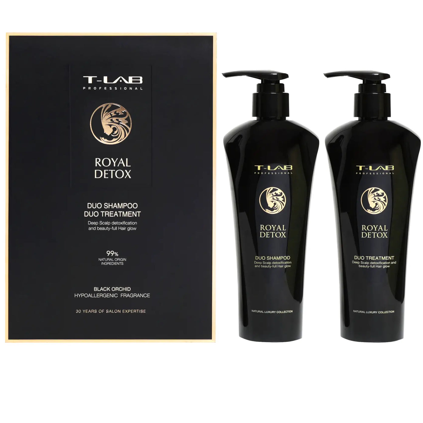 T-LAB Professional Royal Detox Duo šampūno ir kondicionieriaus rinkinys 300ml + 300ml
