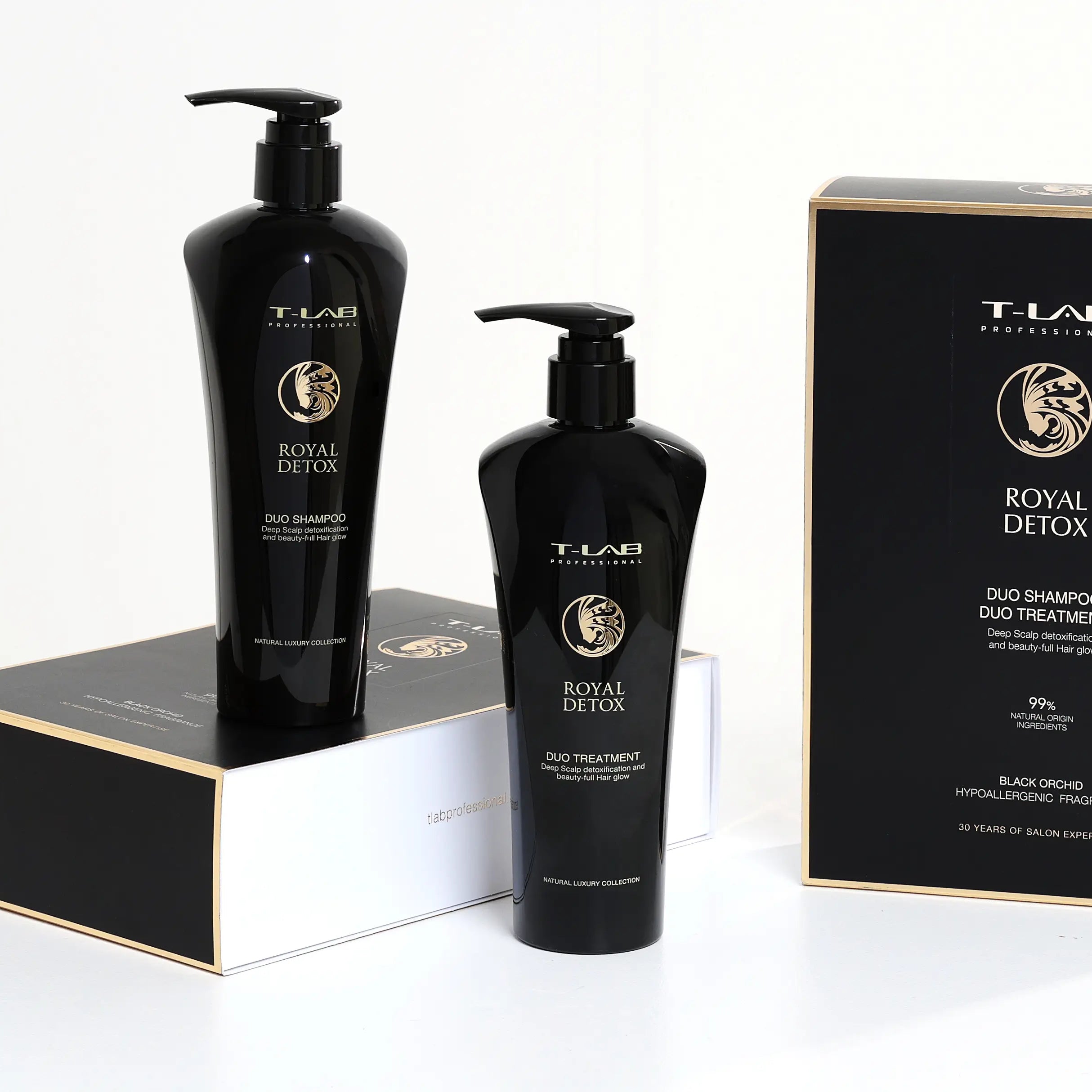 T-LAB Professional Royal Detox Duo šampūno ir kondicionieriaus rinkinys 300ml + 300ml