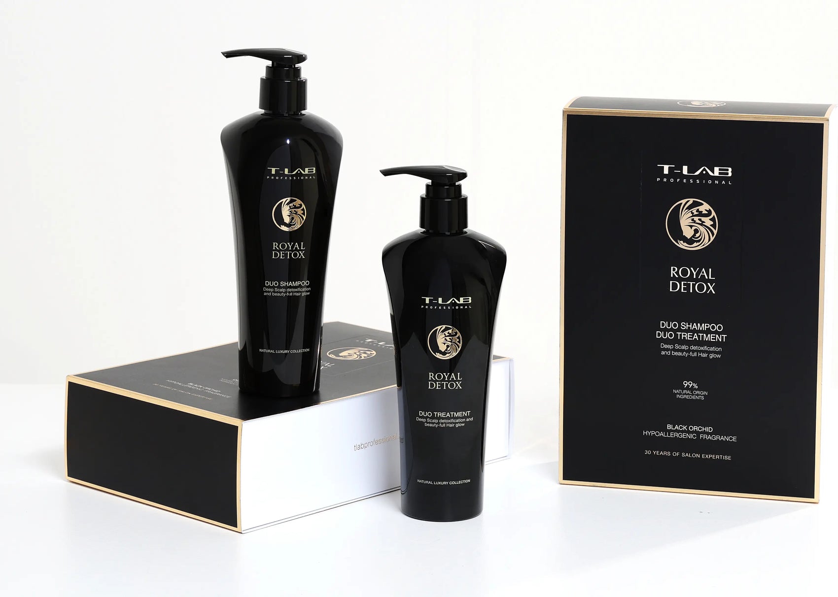 T-LAB Professional Royal Detox Duo šampūno ir kondicionieriaus rinkinys 300ml + 300ml