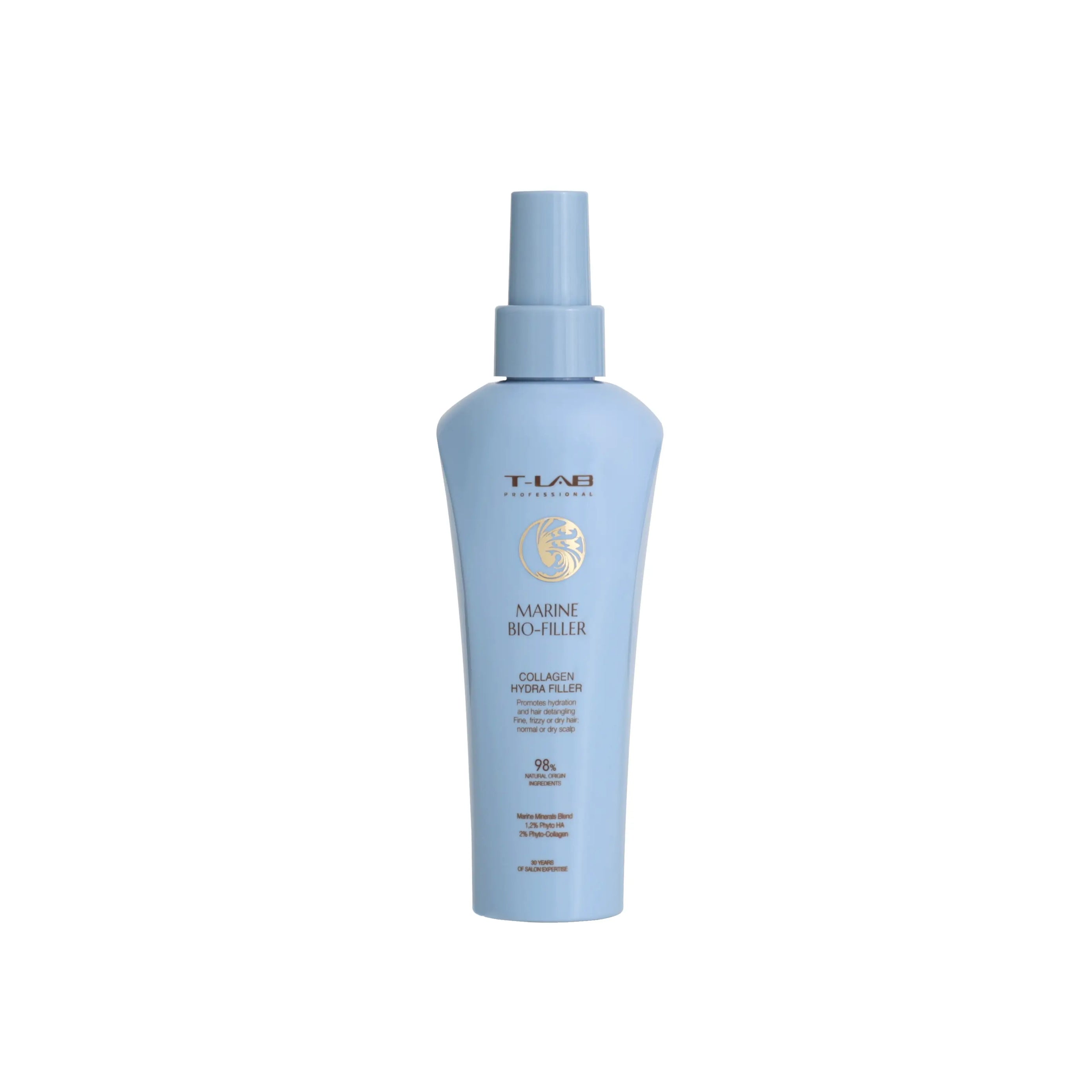 T-LAB Professional Marine Bio-filler Collagen Hydra Filler Priemonė plaukams su hidrolizuotu kolagenu 150ml