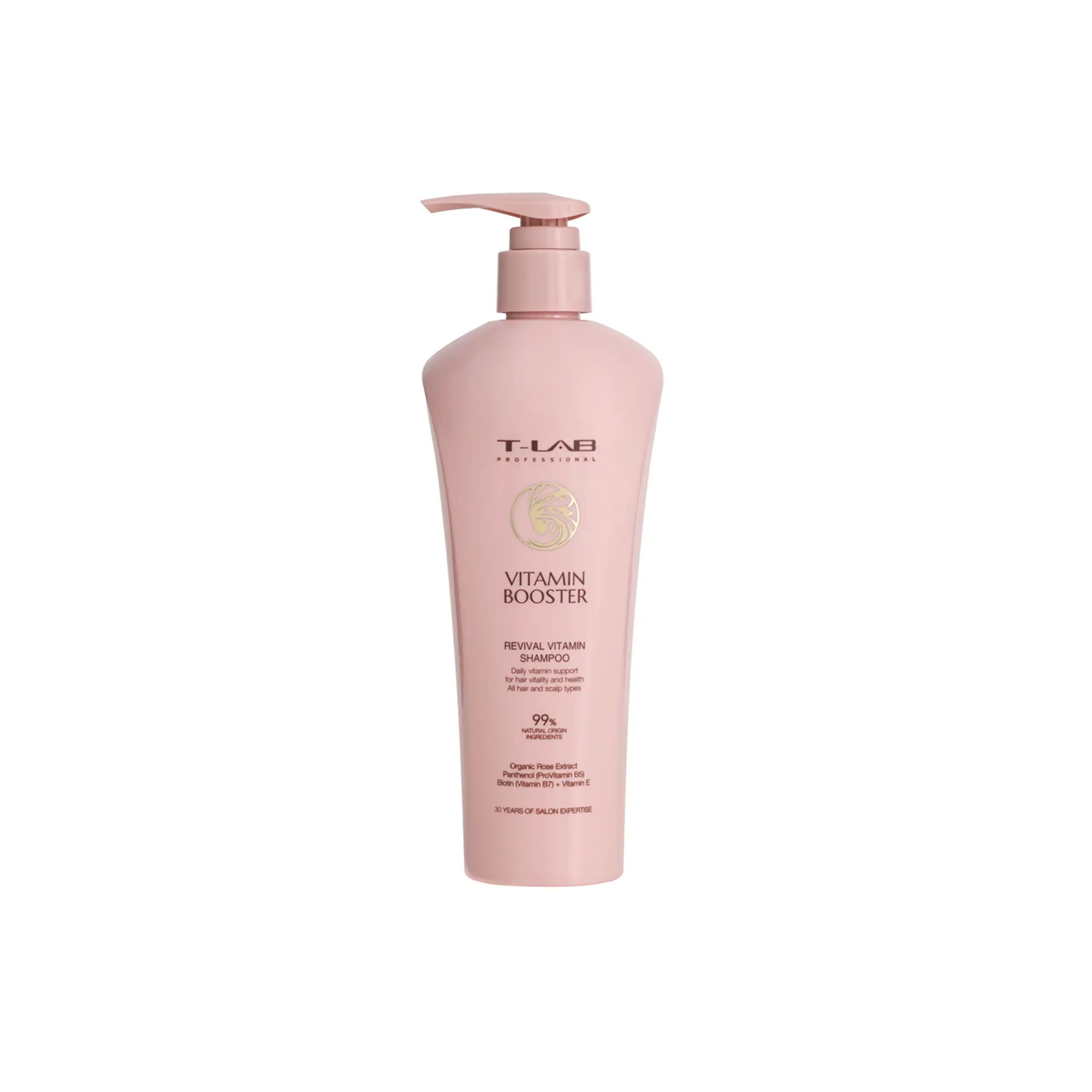 T-LAB Professional VITAMIN BOOSTER, atgaivinantis vitaminų šampūnas, 300 ml