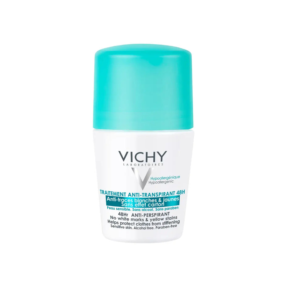VICHY rutulinis dezodorantas antiperspirantas 48H, nepaliekantis žymių, 50 ml
