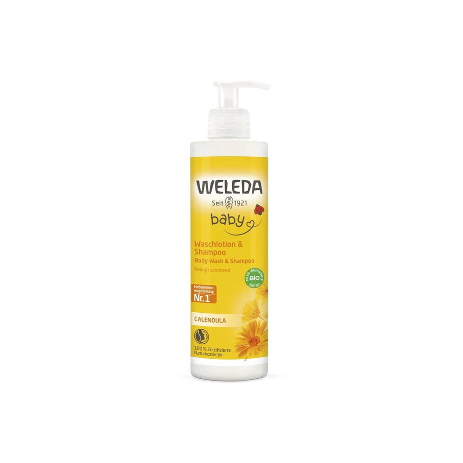WELEDA CALENDULA BABY šampūnas ir kūno prausiklis,  400 ml