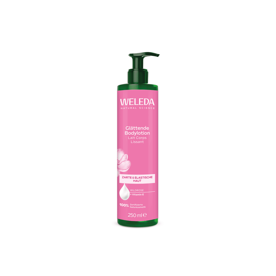 WELEDA glotninamasis kūno losjonas su rožėmis, 250 ml