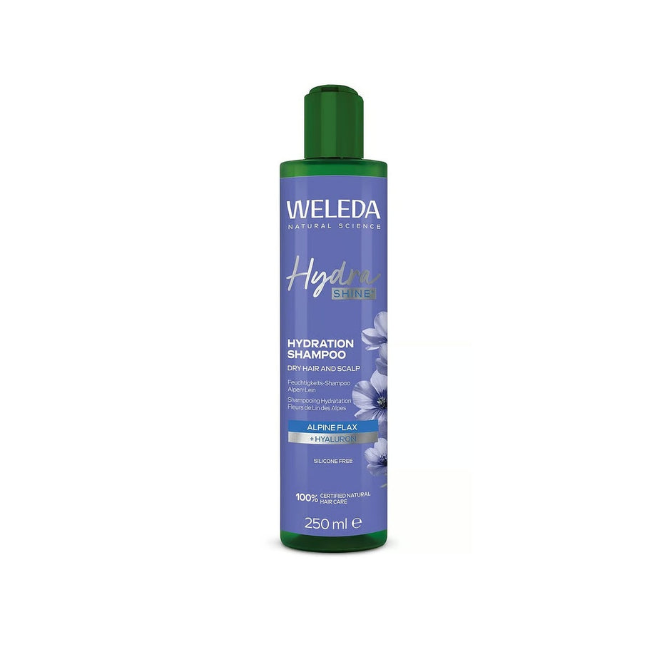 WELEDA Hydro Shine drėkinamasis šampūnas su alpiniais linais, 250ml