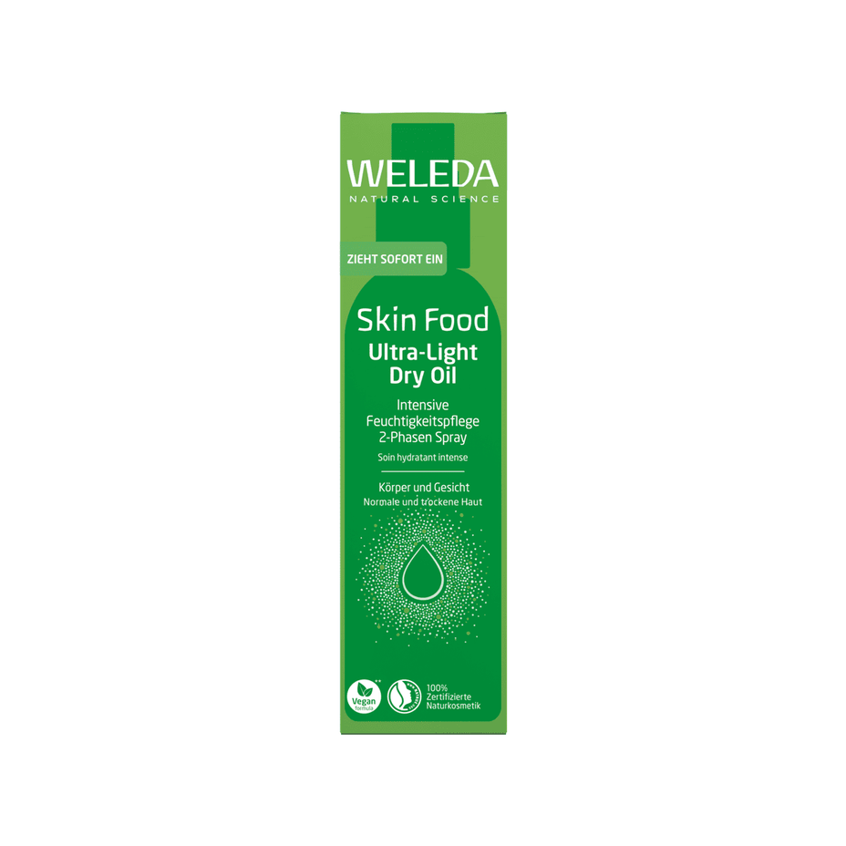 WELEDA Skin Food Ultra-Light Dry Oil, lengvas aliejinis purškiklis, 100ml