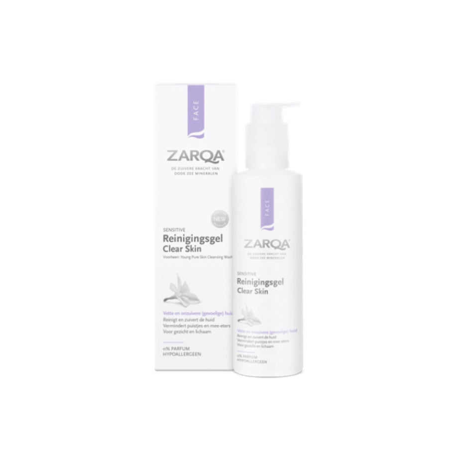 ZARQA CLEAR SKIN prausiklis į aknę linkusiai odai, 200 ml