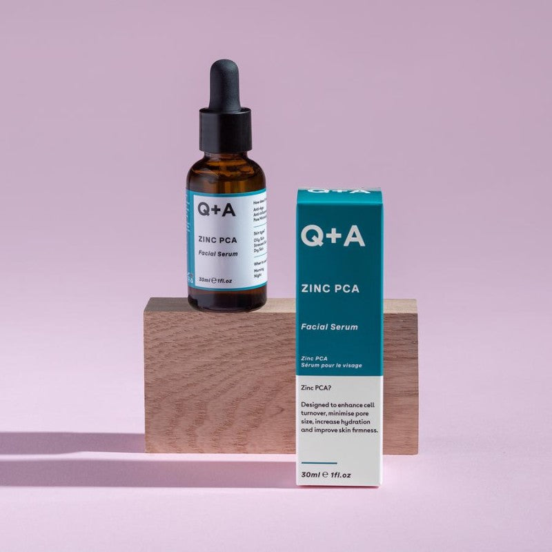 Q+A, Zinc PCA Facial Serum Veido serumas, 30ml