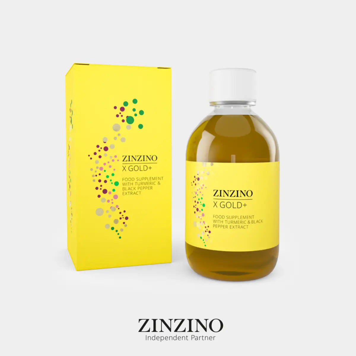 Zinzino, X Gold+, maisto papildas su natūraliai gaunamu ciberžolių šaknų ekstraktu ir piperinu, 250 ml